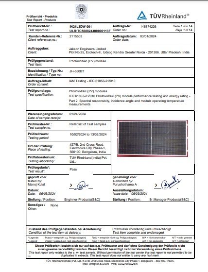 MONOPERC BIFACIAL 61853 2 CERTIFICATE