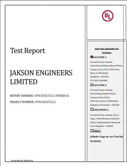 MONOPERC BIFACIAL IEC 61853 1 JH 540BT, JH 550BT CERTIFICATE