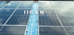 110kW rooftop solar panels installed at a crusher plant in Rajasthan Jakson Solar