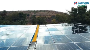 Mayur Ahuja of Ankita Construction with his new solar setup Jakson Solar