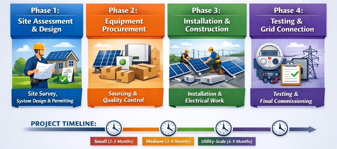 Solar concept to commissiong Jakson solar 4 phases process
